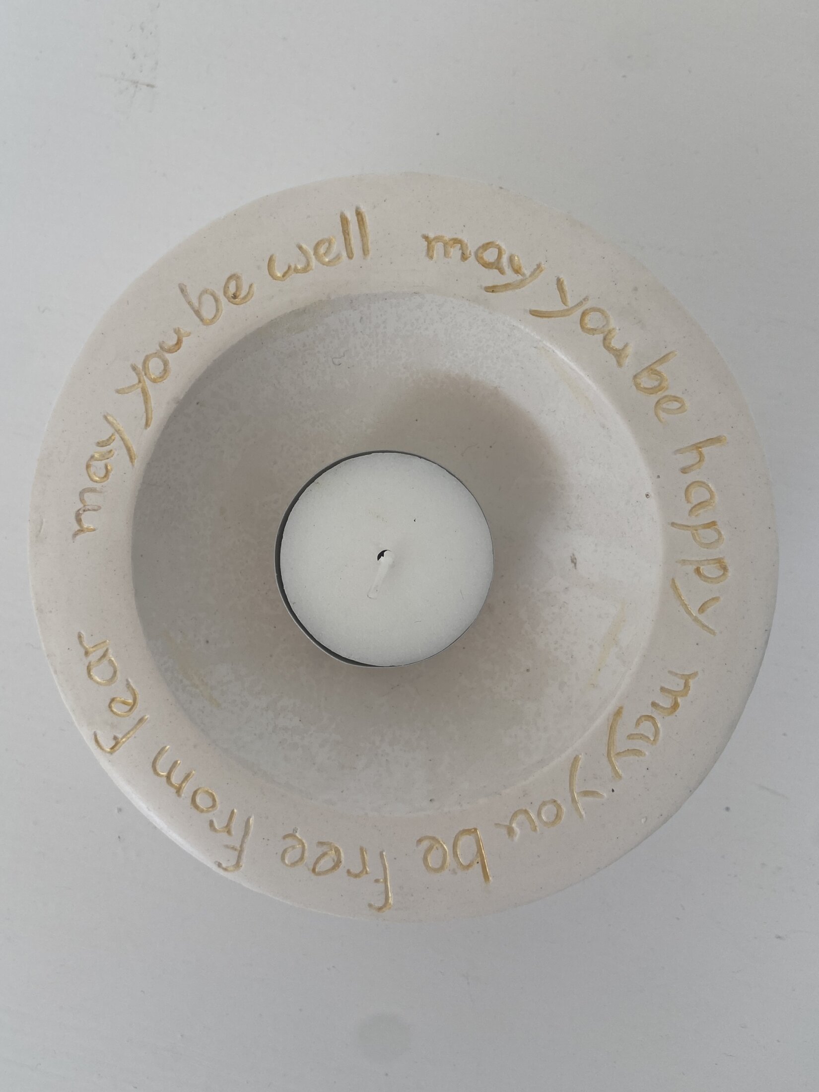 Clare Cummings 'May you be ...' Plaster bowl