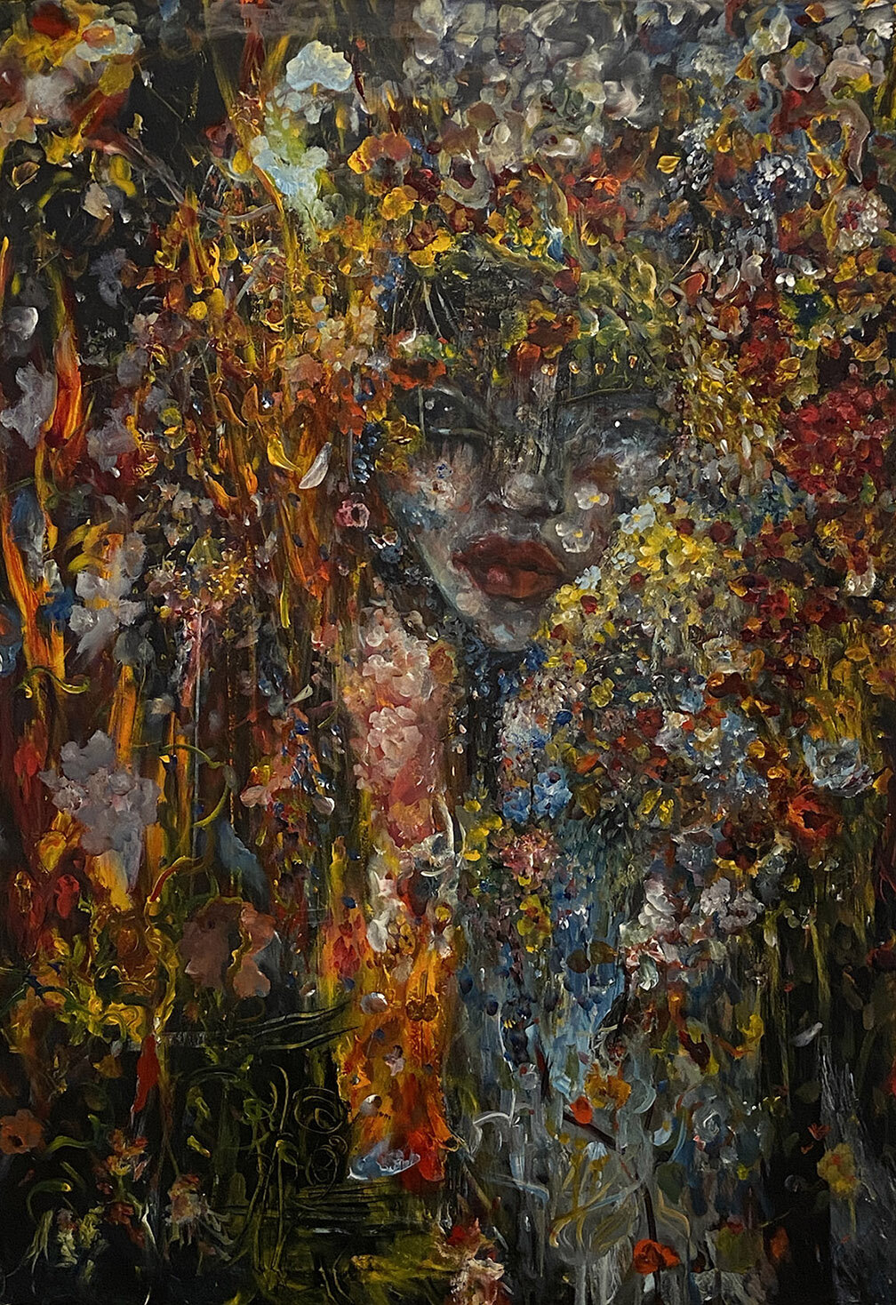 Hazel McLean DRAGON DANCER Oil On Canvas 35" X 24"