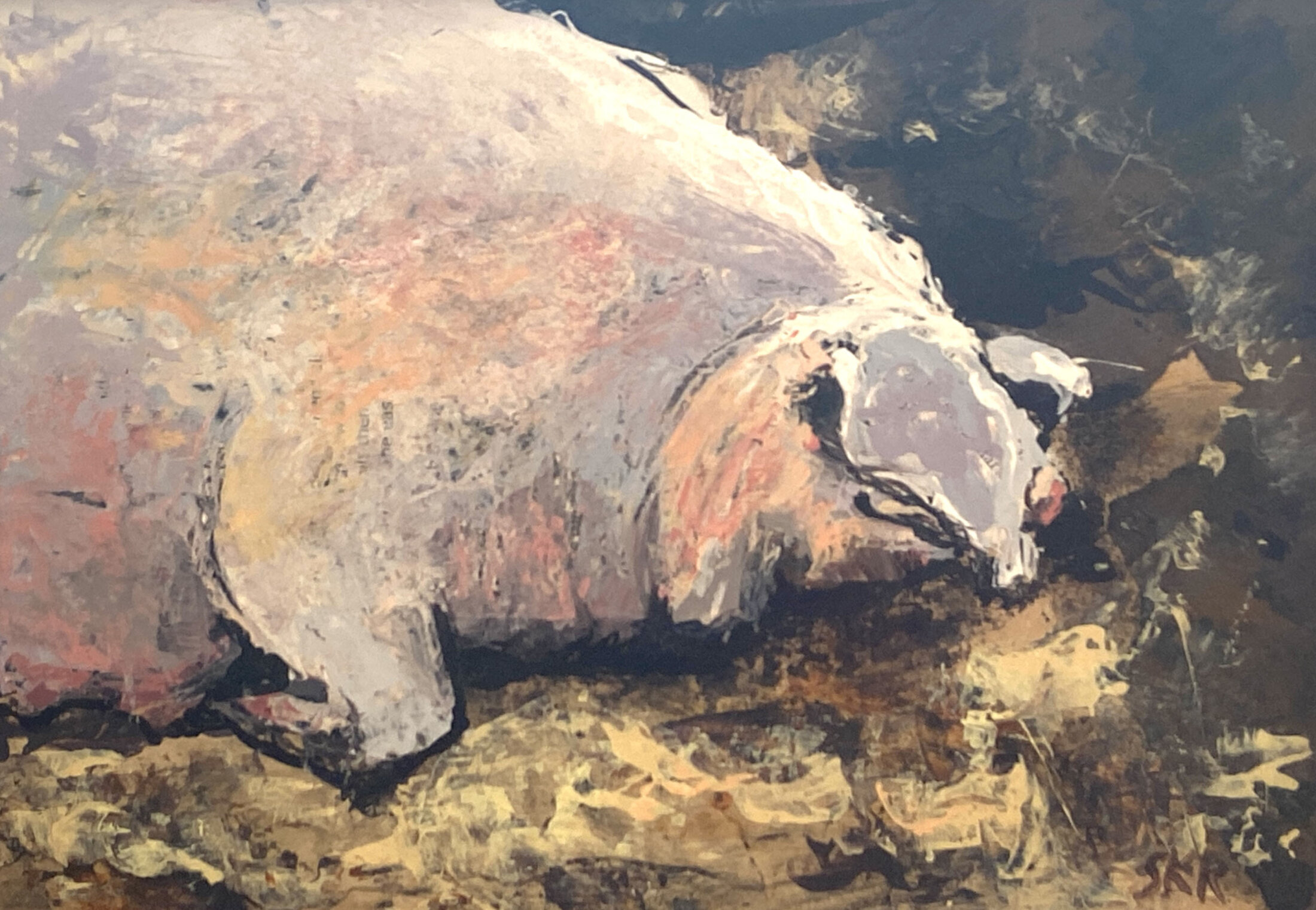 Sarah Keer-Keer PIG AT GARVALD FARM - 15 x 22 cm
