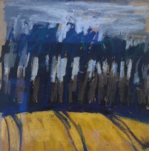 Sarah Keer-Keer LANDSCAPES: TREES NEAR ROSEWELL 10 x 10 cm